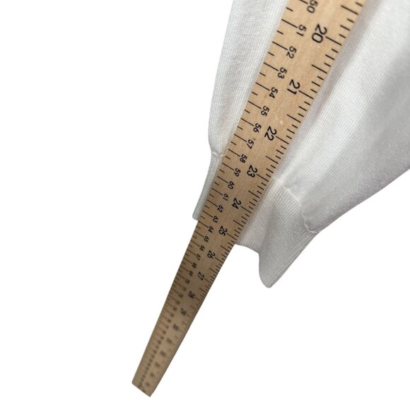 Semicouture Sweater Womens Medium White Embroidered Floral Mesh Lightweight - Picture 8 of 11